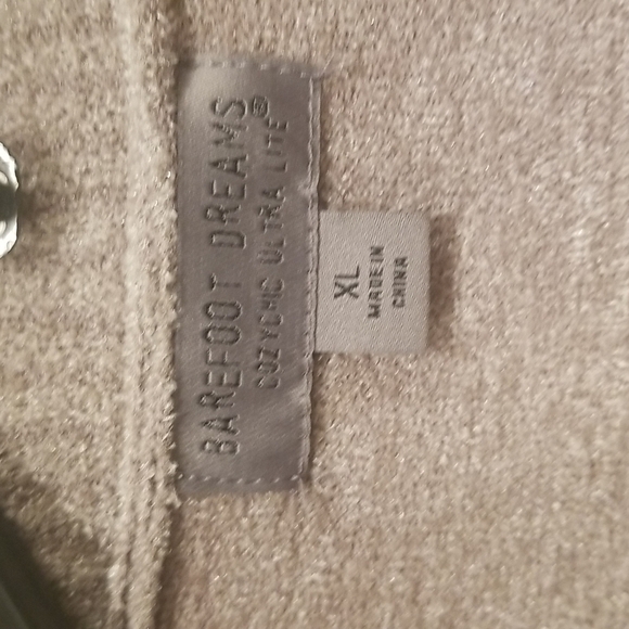 💕BAREFOOT DREAMS💕 CozyChic Drape Rib Cardigan Ultra Lite Beach Rock XL - Picture 14 of 15